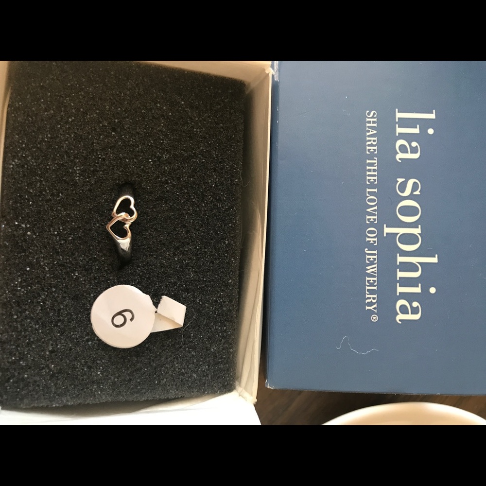 NWT double heart ring